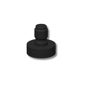May include: A black bottle stopper with a cylindrical design. The stopper has a wide base and a narrower top, with the text "BT-17090" printed on the base. The product is designed to seal bottles.