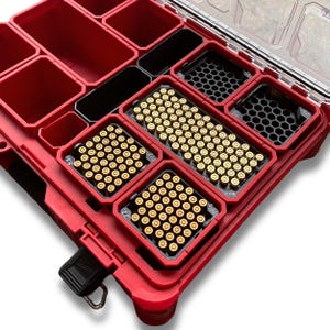 XAct Fit Long Ammo Insert for Milwaukee PACKOUT DEEP Organizers | PACKOUT Ranger Pro (Various Calibers)