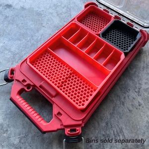 Vast Concepts Milwaukee PACKOUT Slim Large 162 Bit & Small Parts Storage Bin