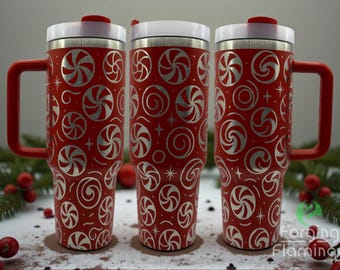 OFERTA ESPECIAL Vaso térmico de acero inoxidable Starmints de 1,2 litros (40 oz) con pajita, grabado láser y sin costuras.