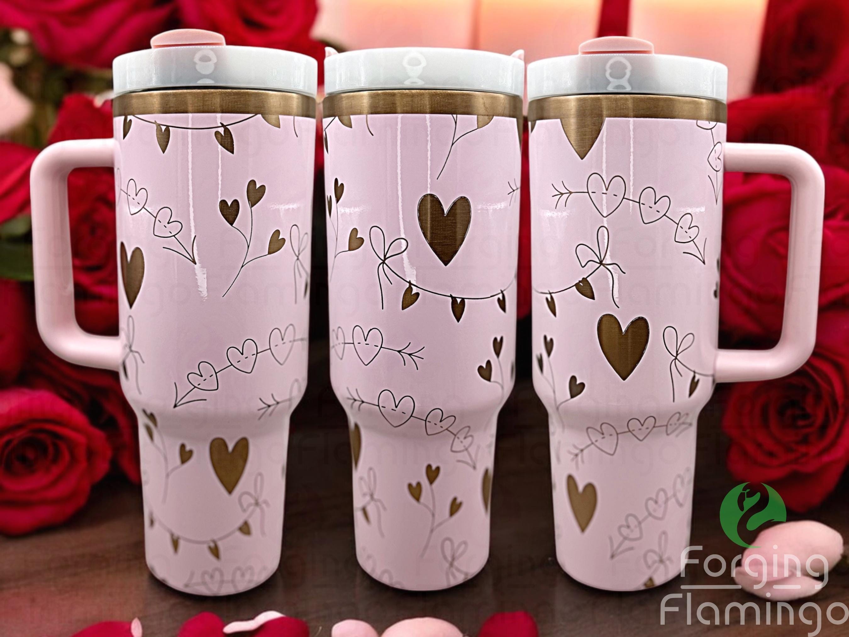 Boho Valentines Laser Engraved Seamless Full 20/30/40oz Tumbler Wrap ...
