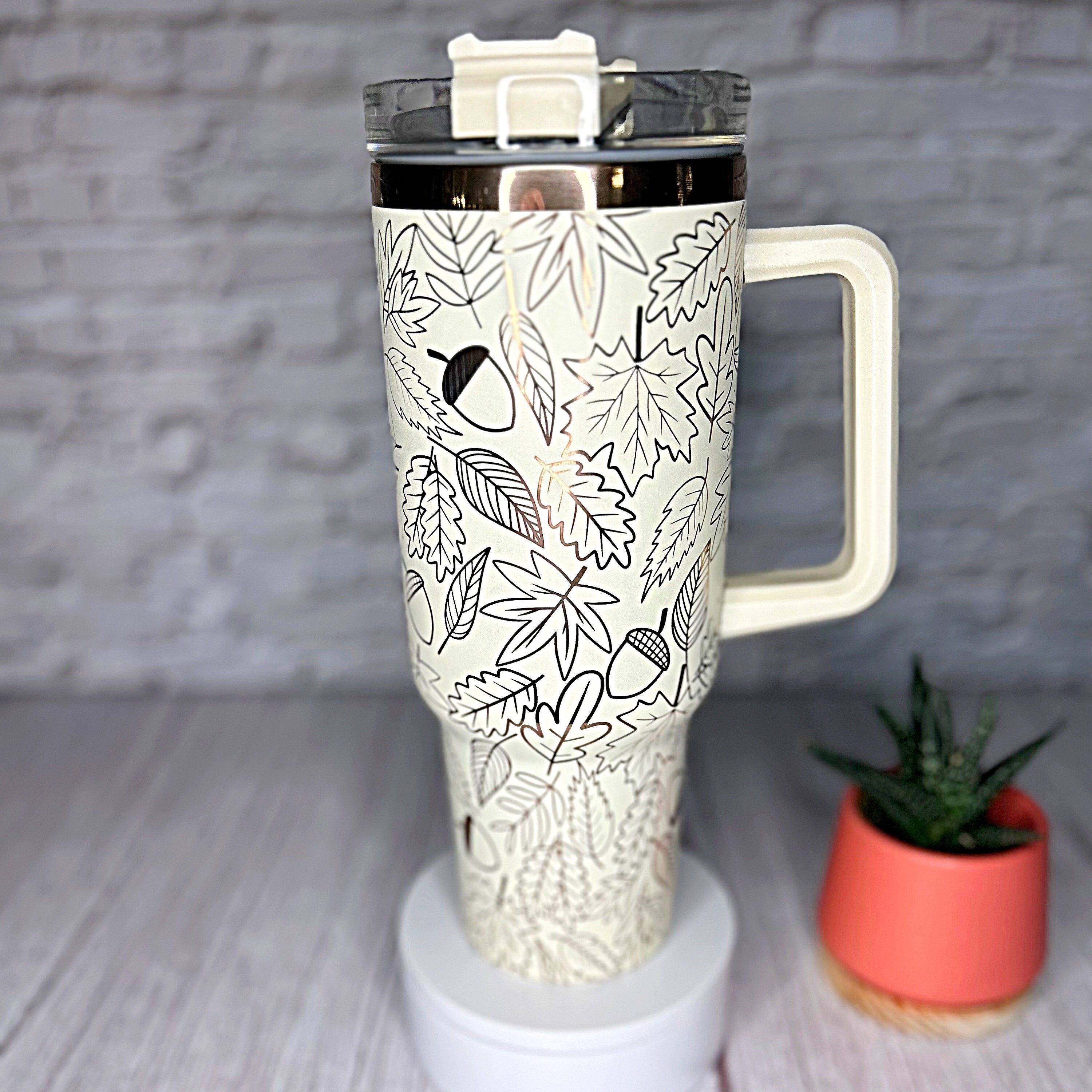 Leaves & Acorns Themed Laser Engraved Full 20/30/40oz Tumbler Wrap ...