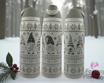 Owa|a Christmas Gnomes Laser Etched 24/32/40oz Stainless Steel Insulated Tumbler with Straw
