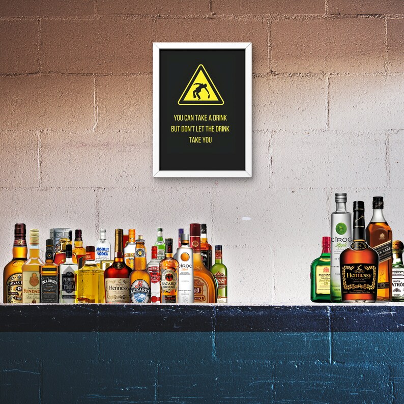 Funny social message, prints for bar, pubs and restaurant, liquor stores image 3