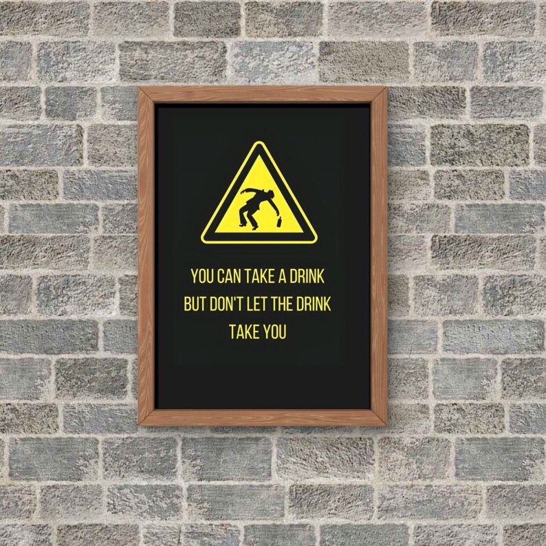 Funny social message, prints for bar, pubs and restaurant, liquor stores image 1