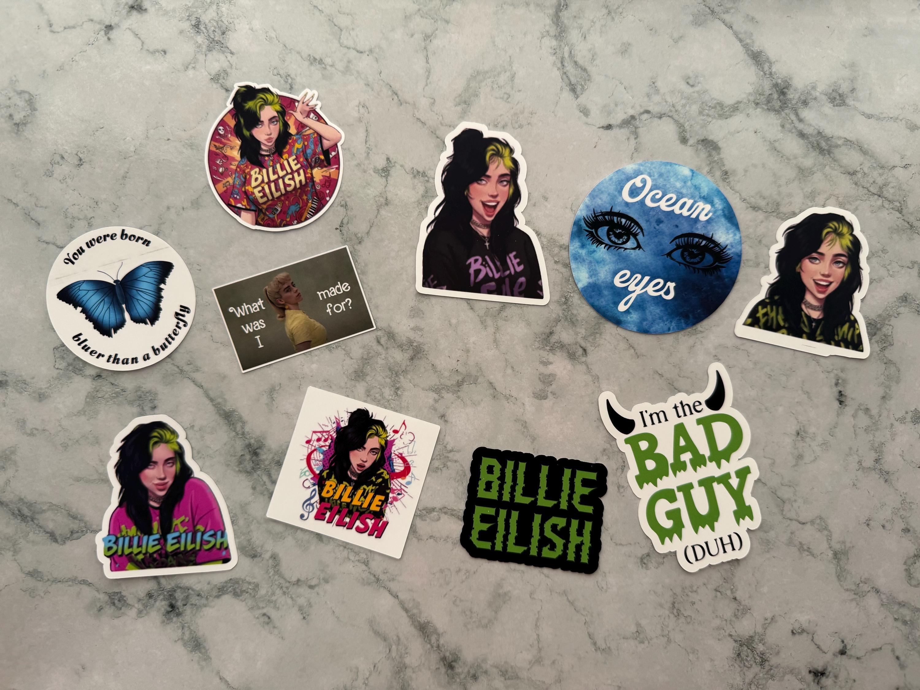 Billie Eilish Sticker Set Etsy