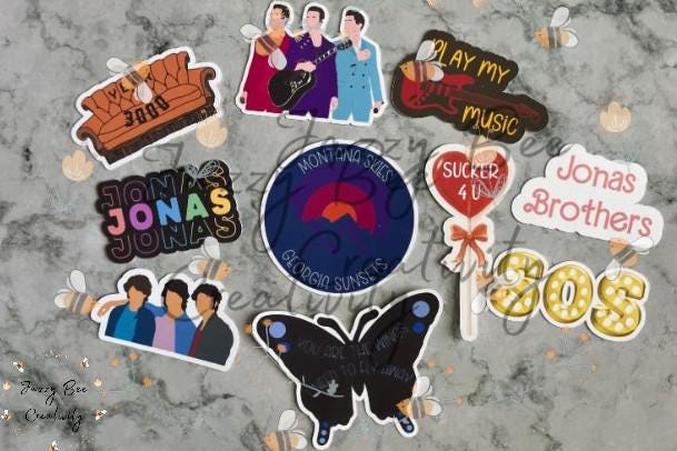ジョナスブラザーズ　ディズニーチャンネル　ステッカー Jonas brothers sticker - Etsy 日本