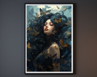 Oil Painting Portrait Vintage Woman Portrait Art Portrait Paintings Woman Portrait Print Portrait Wall Art Woman Portrait Painting Woman Art
