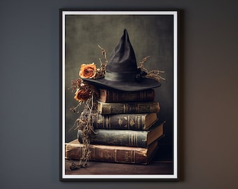 Printable Halloween Wall Art Print Witchy Spells Prints Vintage Neutral Witch Wall Art Witch Art Prints Digital Download Printables Witch