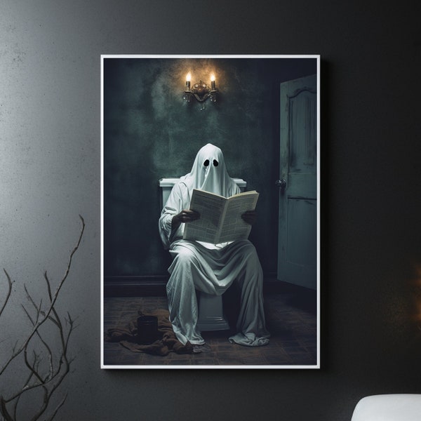 Dark Academia Vintage Poster Art Poster Print Halloween Decoration Gothic Victorian Ghosts Decor Halloween Wall Art Ghost Prints Halloween