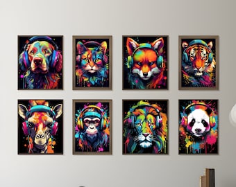 Gaming Poster Gaming Prints Gaming Wall Art Set Animal Poster Gaming Animal Prints Gaming Posters Gaming Room Decor Video Game Poster Gaming