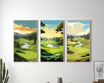 Golf Poster Set: Golf Course Wall Art (Digital Download)