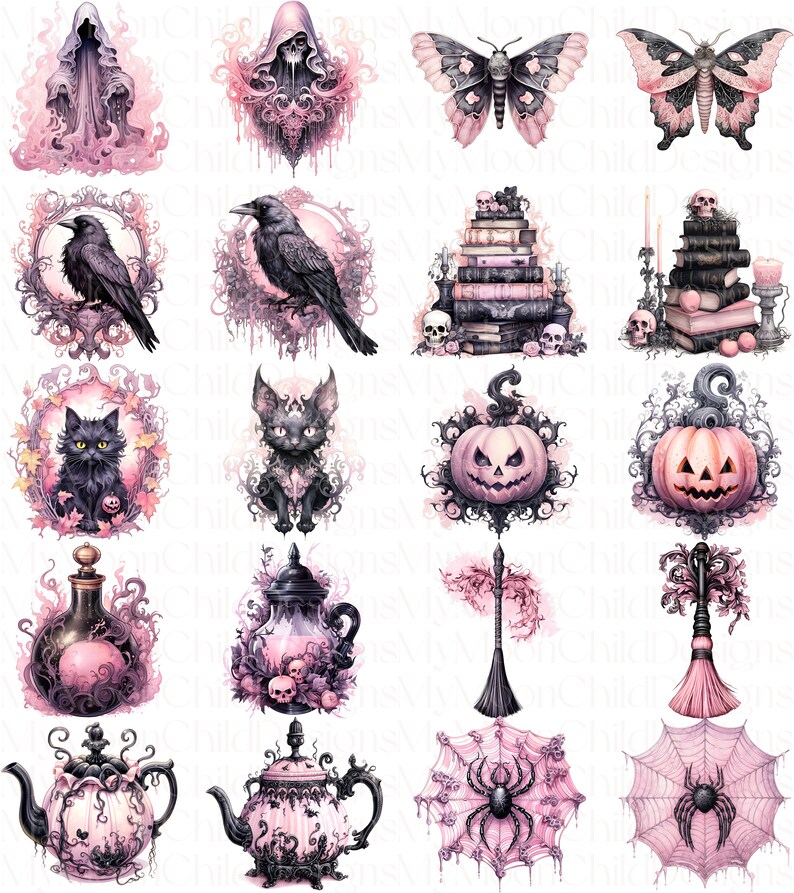 Pastel Halloween Clipart Pastelloween Clipart PNG Bundle Halloween Clip Art Commercial Use Clipart Watercolor Halloween PNG Pastel Goth File

This is a Digital Product that includes a bundle of 60 Pastel Halloween Clipart Watercolor designs.