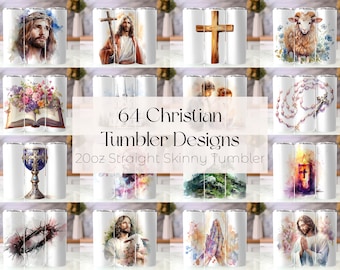 Christian Tumbler Wrap Bundle: Bible Jesus Christ Tumbler PNG (Digital Download)