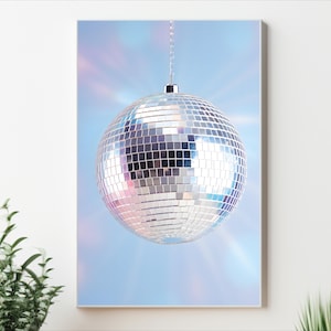 Disco Ball Decor Disco Ball Wall Art Print Disco Poster Aesthetic Disco Ball Print Trendy Funky Wall Art Indie Poster Disco Ball Decor Print
