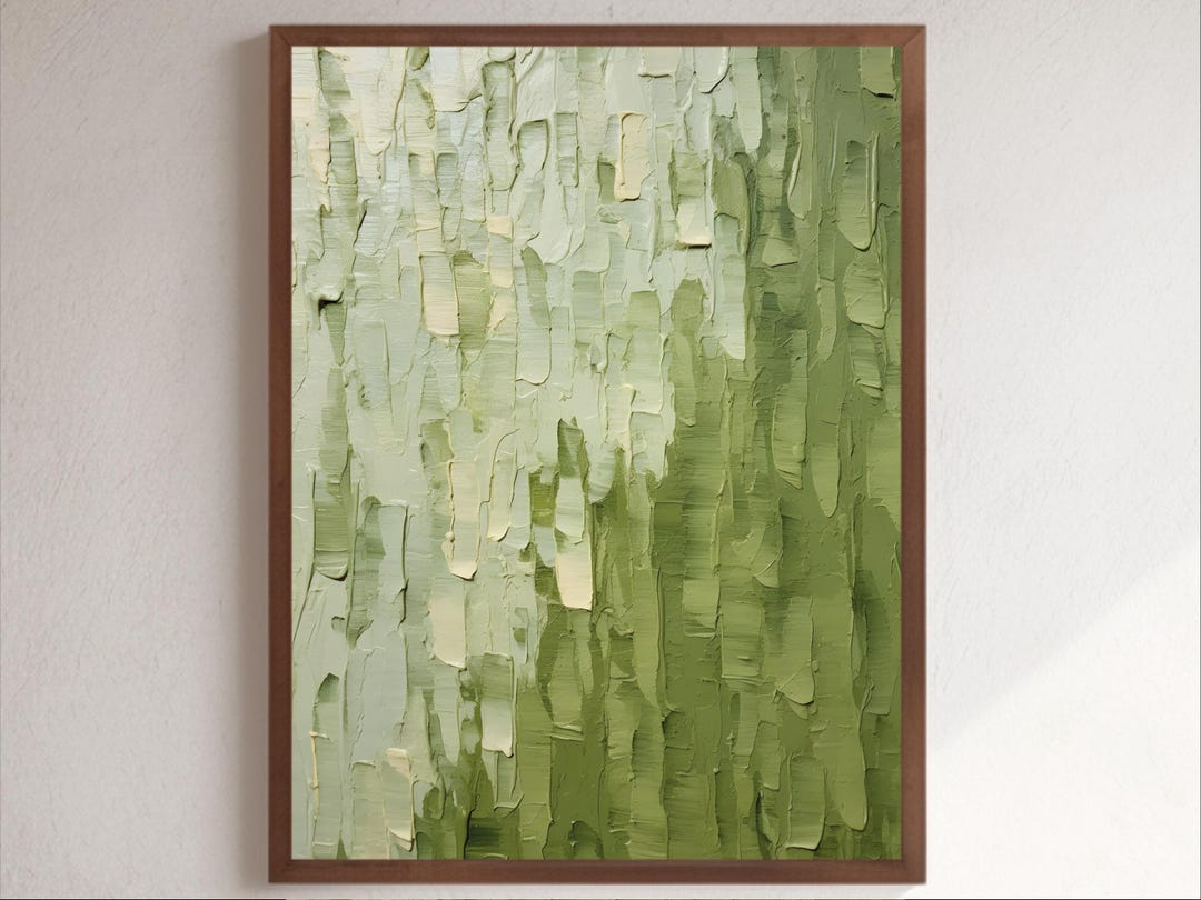 Sage Green Impasto Painting Sage Green Wall Art Abstract Oil Painting ...