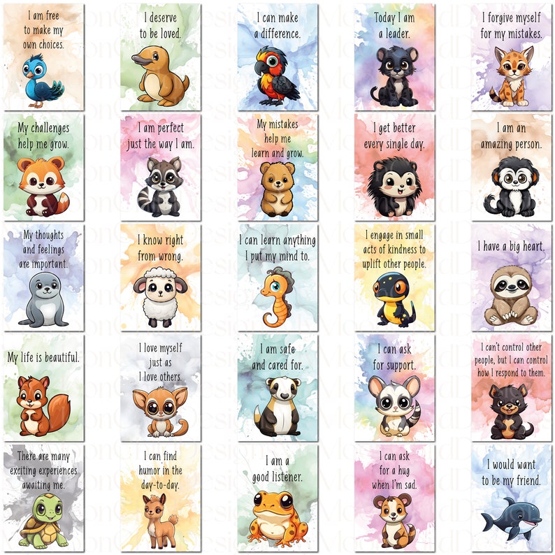 Affirmation Cards for Kids Printable Kids Affirmation Cards Positive Affirmation Cards for Kids Printable Affirmation Cards for Children PNG

This is a Digital Product that includes a bundle of 100 Positive Affirmation Cards for Kids.