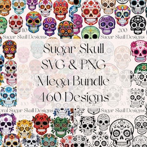 Sugar Skull SVG Bundle Mexican Sugar Skull Clipart Floral Sugar Skull SVG Day Of The Dead PNG Sugar Skull svg Dia De Los Muertos Clipart svg

This is a Digital Product that includes a bundle of 360 Sugar Skull SVG & Sugar Skull PNG designs.