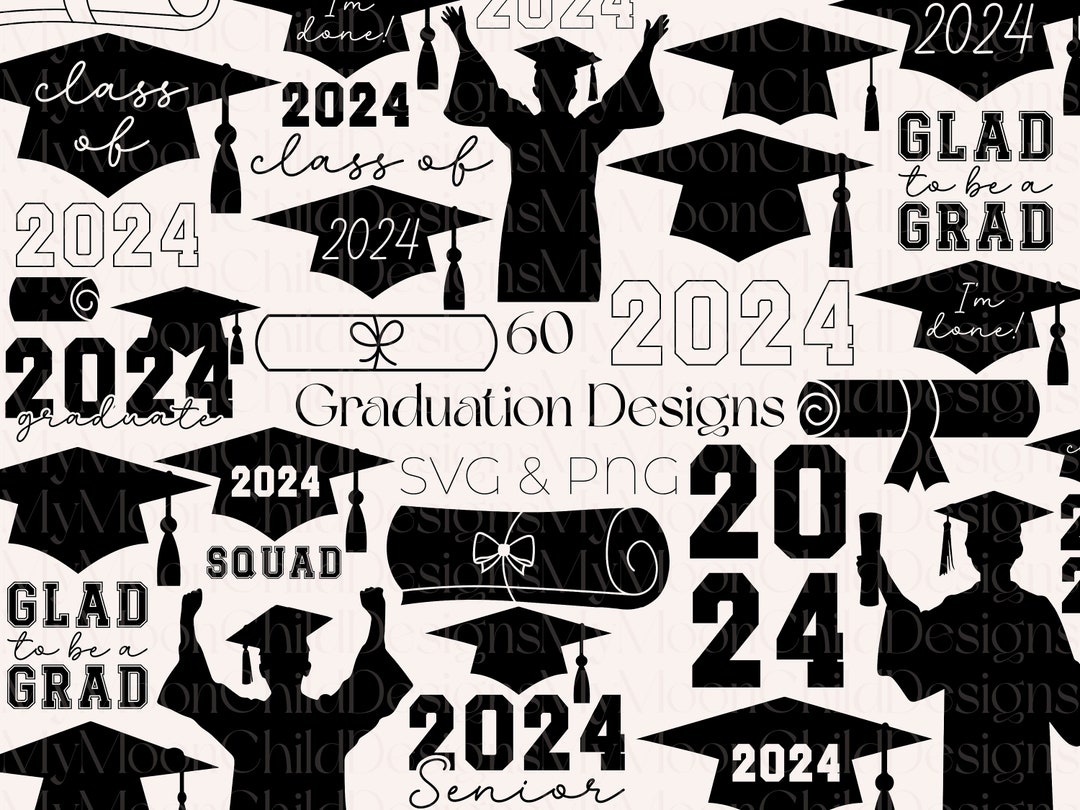 Graduation SVG Bundle Senior 2024 SVG Graduate SVG Class of 2024 Svg ...