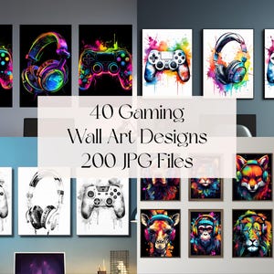 Gaming Poster Bundle Neon Gaming Prints Gaming Wall Art Gaming Room Decor Gamer Gift Gaming Posters Neon Boys Bedroom Decor Video Game Print

This is a Digital Product that includes a bundle of 40 Neon Gaming Poster wall art printable designs.