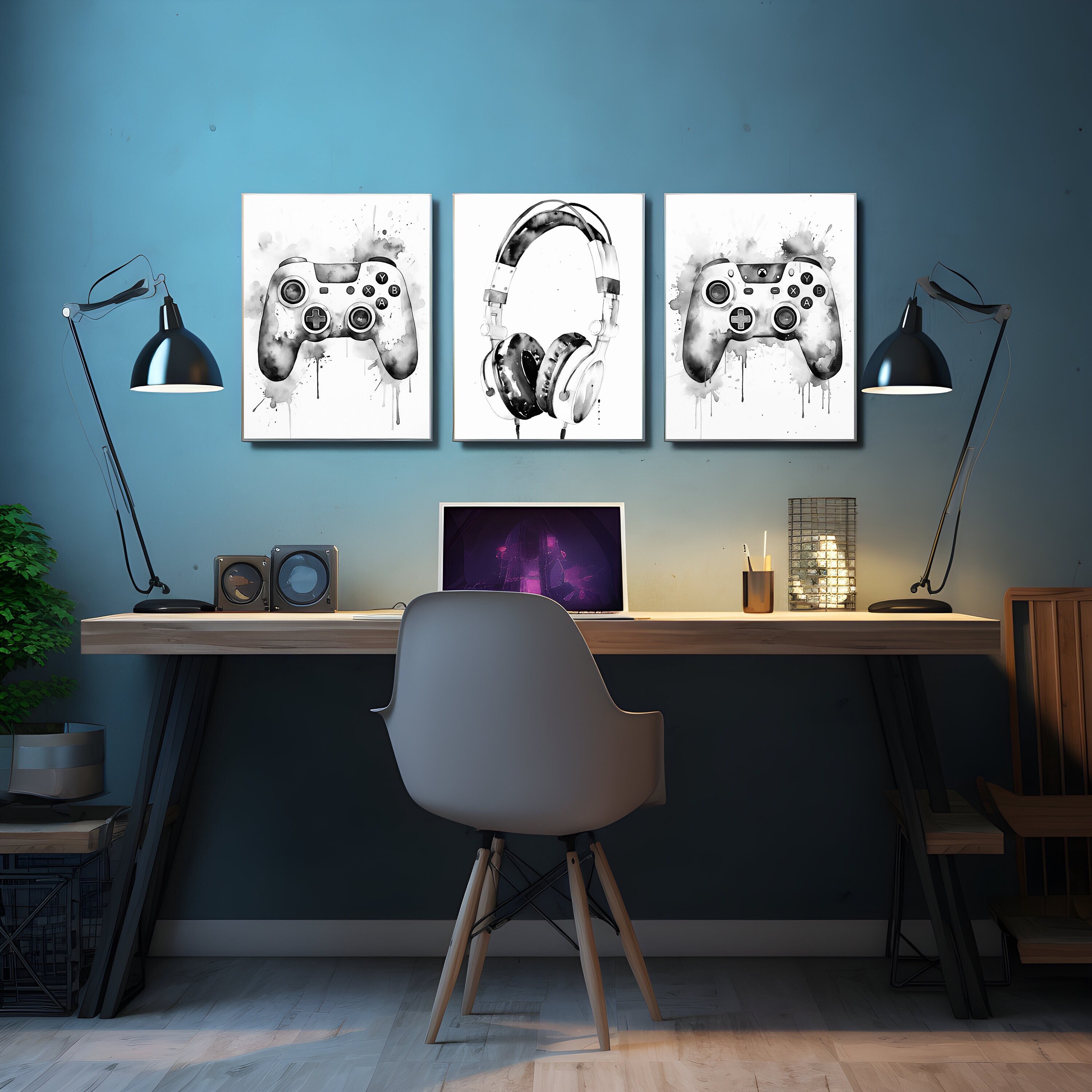 Gaming Poster Set Gaming Print Gaming Wall Art Gaming Posters Gaming Room Decor Gamer Gift Gaming Prints Bedroom Wall Decor Gaming Poster