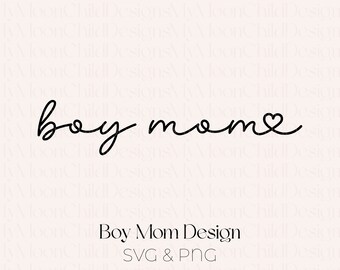 Boy Mom SVG: Boy Mama PNG (download digitale)