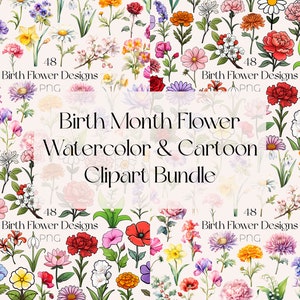 Mes de nacimiento Flor PNG Acuarela Mes de nacimiento Flor Clipart Mes de nacimiento Flor PNG Nacimiento Paquete de flores Mes de nacimiento Flores Clipart Dibujos animados