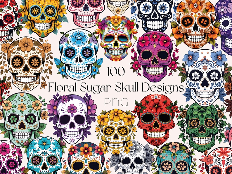 Sugar Skull SVG Bundle Mexican Sugar Skull Clipart Floral Sugar Skull SVG Day Of The Dead PNG Sugar Skull svg Dia De Los Muertos Clipart svg

This is a Digital Product that includes a bundle of 360 Sugar Skull SVG & Sugar Skull PNG designs.