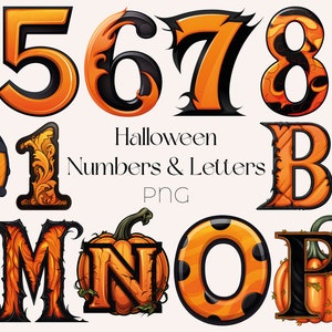 Letras de Halloween Clipart Fuente de Halloween PNG Lindo Clipart de Halloween Letras de Halloween PNG Clip Art de Halloween Kawaii Clipart de fuente de Halloween