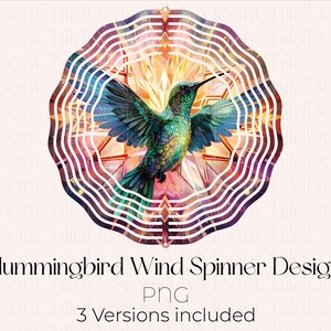Colibri kaléidoscope, hélice à vent PNG, mandala colibri, hélice à vent, sublimation, colibri, clipart, mandala, jardin, essoreuse, PNG