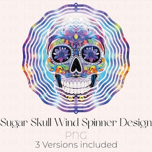 Spinner à vent en forme de tête de mort en sucre PNG Clipart holographique de tête de mort en sucre