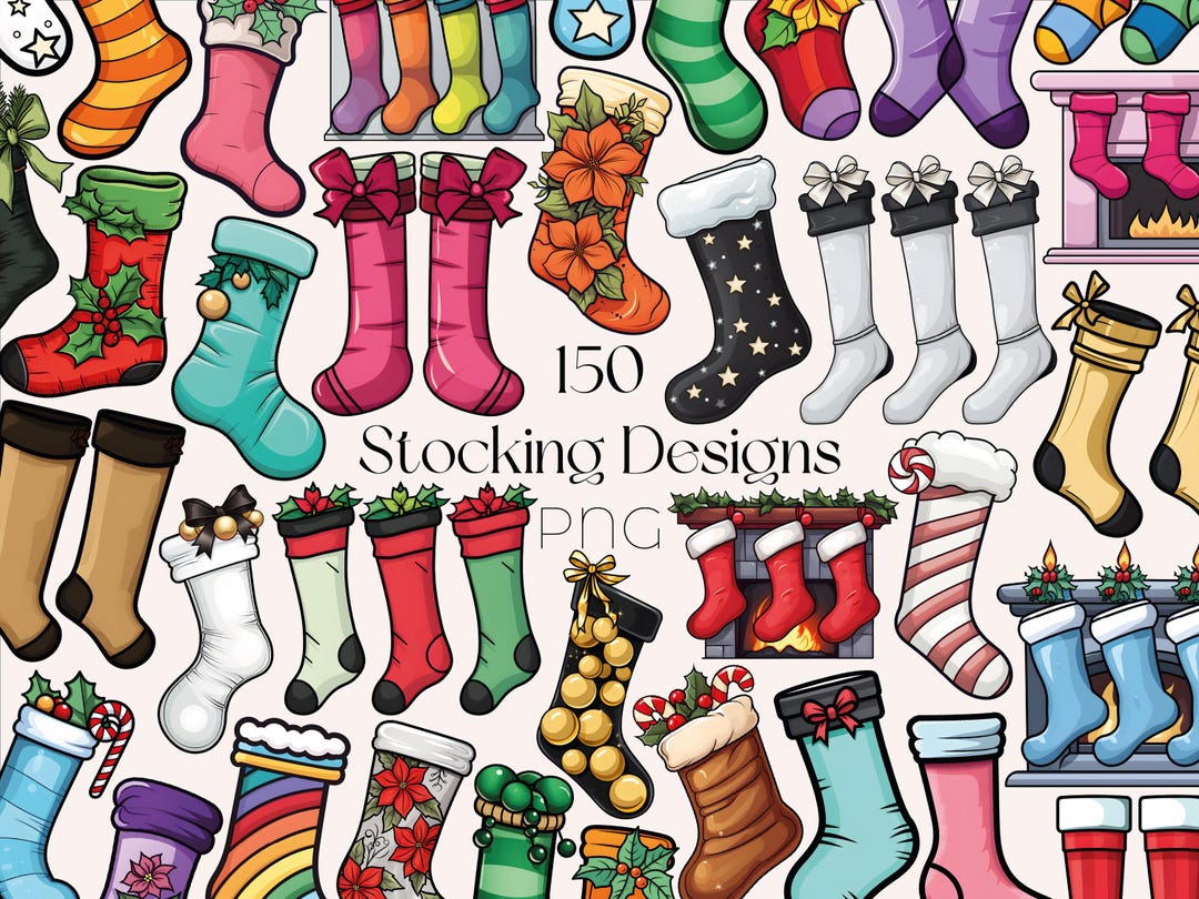 Christmas Stocking Clipart Kawaii Christmas Clipart Christmas Stocking ...