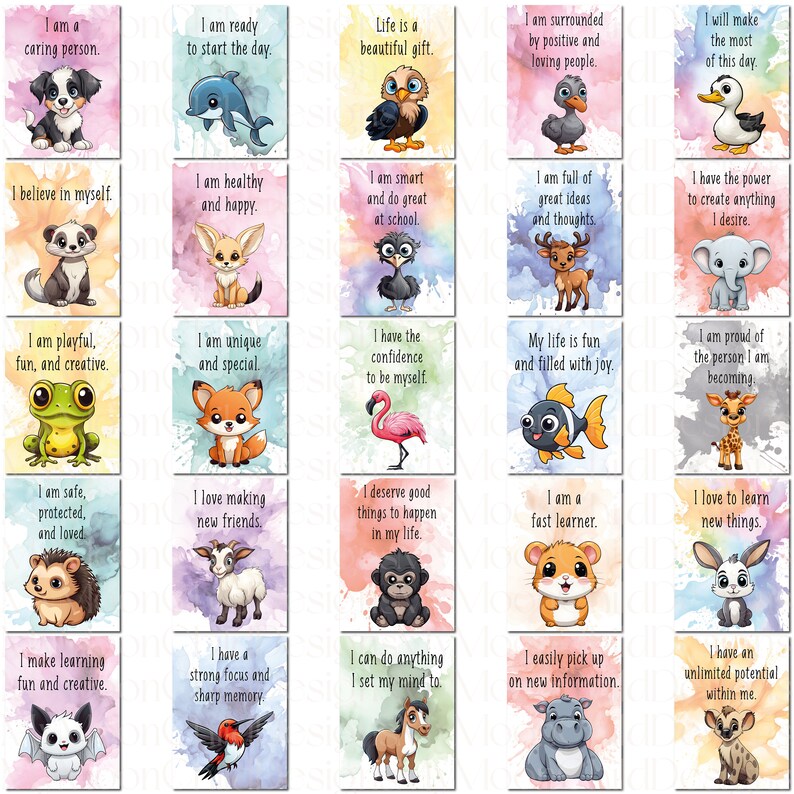Affirmation Cards for Kids Printable Kids Affirmation Cards Positive Affirmation Cards for Kids Printable Affirmation Cards for Children PNG

This is a Digital Product that includes a bundle of 100 Positive Affirmation Cards for Kids.