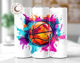 Basketball Tumbler Wrap Basketball 20oz Skinny Tumbler Basketball Tumbler PNG Sports Tumbler Wrap Basketball Tumbler Wraps 20 oz Basketball
