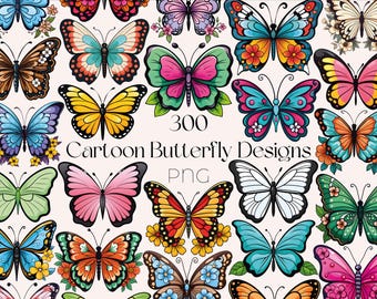 Butterfly Clipart Bundle: Floral Butterfly PNG (Digital Download)