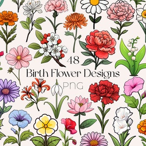 Mês de nascimento Flor PNG Desenho animado Mês de nascimento Flor Clipart Mês de nascimento Flor PNG Pacote de flores PNG Mês de nascimento Flores Clipart png