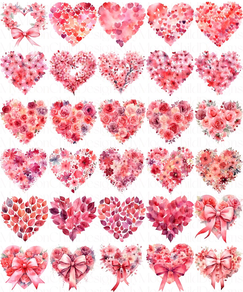 Valentine Wreath Clipart Heart Wreath Clipart Floral Valentines Day PNG ...