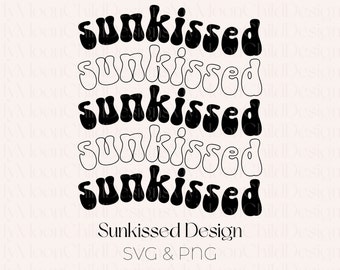 Sunkissed SVG: Retro Summer PNG (Digital Download)