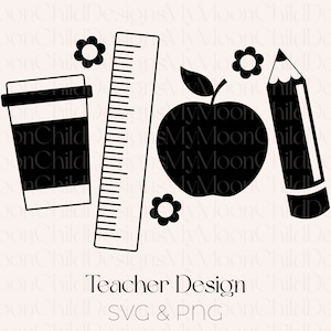 Professor SVG Apple SVG Régua SVG Lápis svg Presente do professor para a semana de valorização do professor Bolsa do professor svg Professor png Vida do professor svg png
