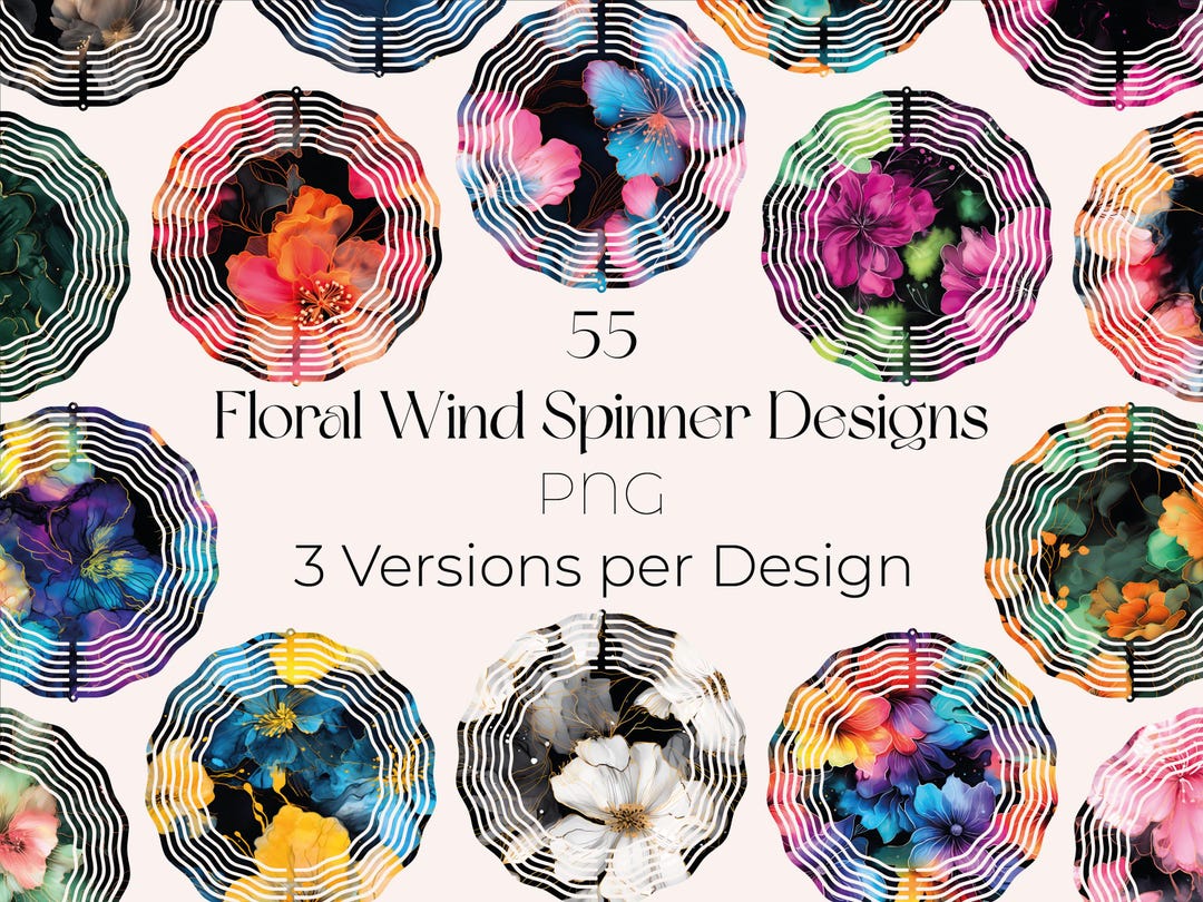 Floral Alcohol Ink Wind Spinner PNG: Watercolor Splash Clipart (digital ...