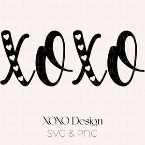 XOXO png San Valentino svg XOXO svg File di taglio di San Valentino XOXO Clipart File di sublimazione di San Valentino Abbracci e baci Clipart xoxo png Amore