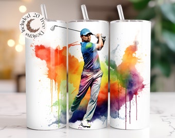 Golfing Life 20oz Skinny Tumbler: Golf Sublimation Design (Digital Download)