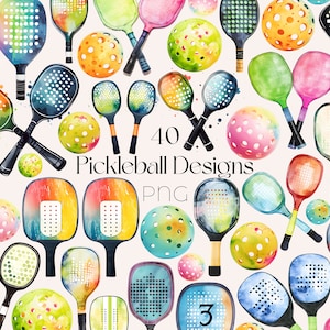Pickleball PNG Pickleball Clipart Clipart pickleball aquarelle Pickleball aquarelle PNG Pickleball Clipart Bundle Pickleball PNG Sports