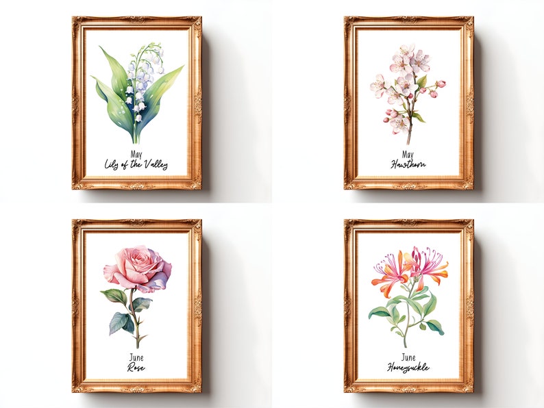 Birth Month Flower Print Watercolor Birth Flower Poster Birth Month Flower Wall Art Birth Flower Bouquet Print Birth Month Flower SVG Flower

This Digital Product includes a bundle of 24 Watercolor Birth Month Flower Print wall art printable designs.