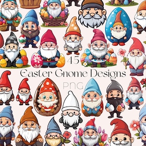 Easter Gnome Clipart Cute Gnome PNG Easter Clipart Spring Gnomes PNG Cute Easter Clipart Floral Gnome Designs Gnome Sublimation Flower Gnome