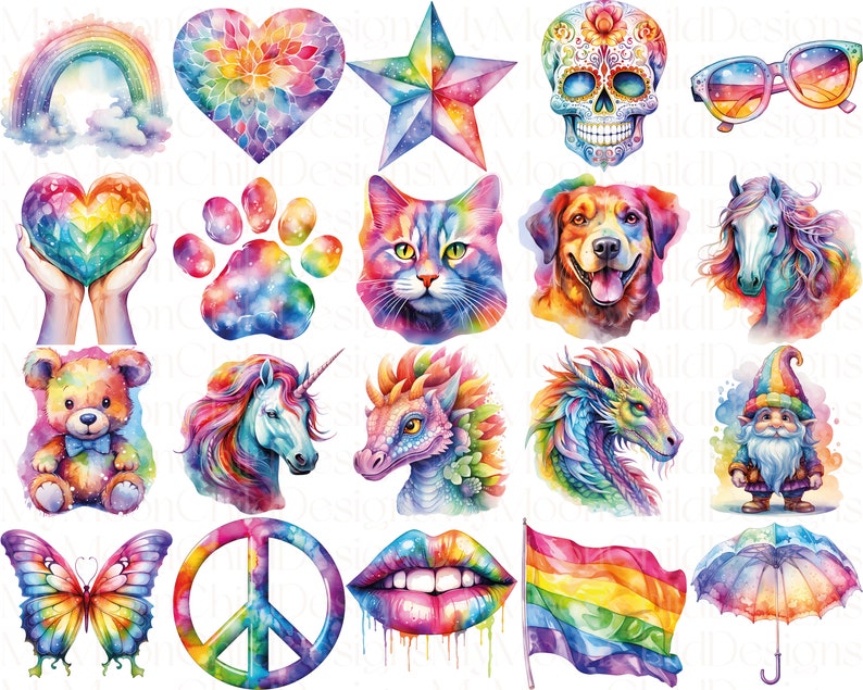 Watercolor Pride Clipart Bundle Pride Rainbow PNG LGBTQ Clipart Designs Cute Pride Clipart Watercolor Pride PNG Cute Rainbow png Pride Month

This is a Digital Product that includes a bundle of 40 Watercolor Pride Clipart designs.