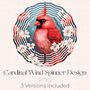 Spinner à vent cardinal PNG ornement cardinal oiseau rouge essoreuse à vent sublimation design téléchargement numérique mignon girouette oiseau oiseau Clipart