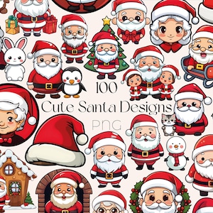 Clipart père Noël mignon Clipart père Noël dessin animé Clipart père Noël mignon PNG Clipart père Noël mignon Noël père Noël PNG Designs mignons