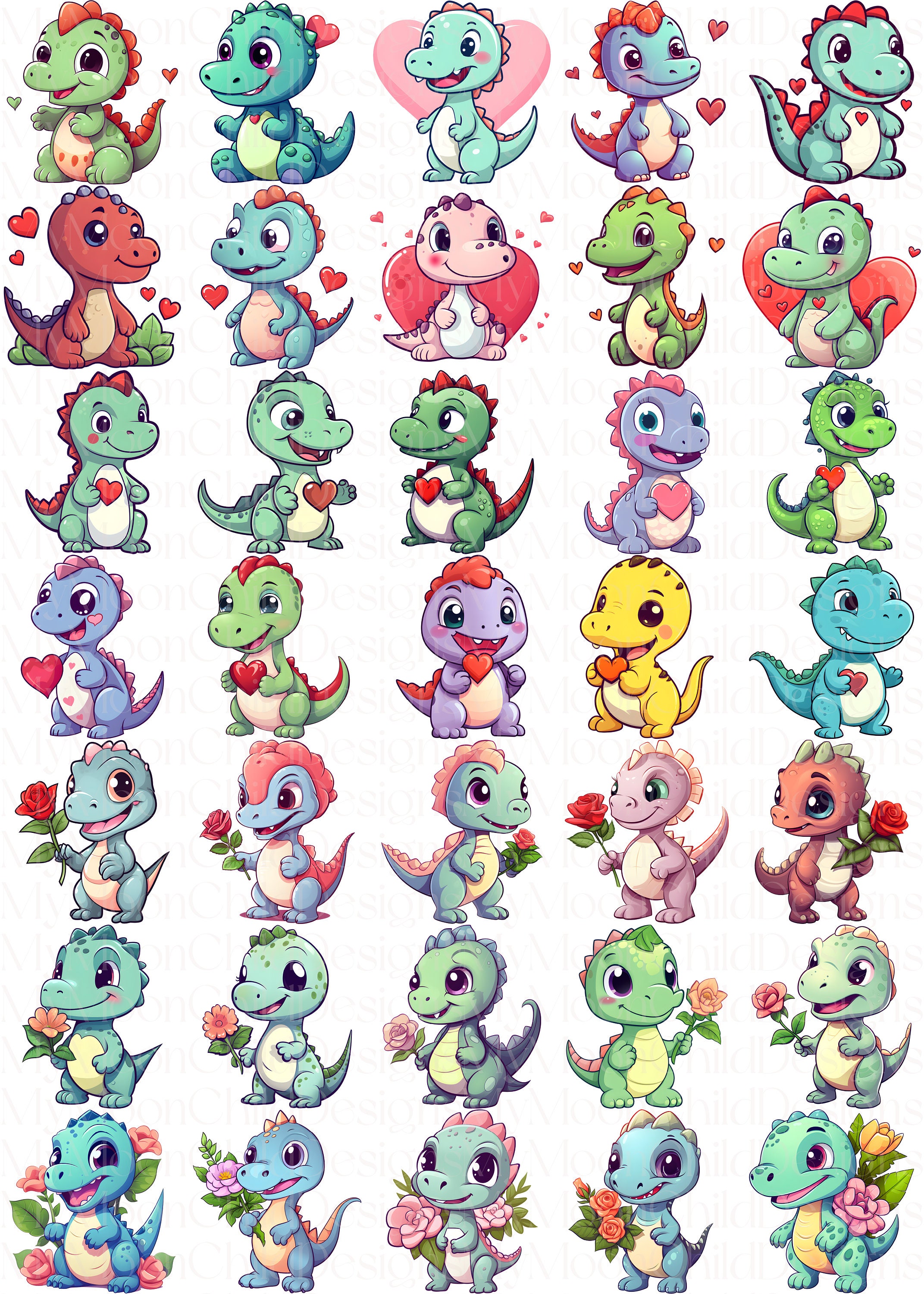 Dinosaur Valentine Clipart Valentine Dinosaur PNG Valentines Day PNG ...