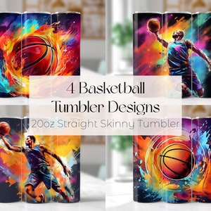 Gobelet de basket-ball écharpé de basket-ball 20 oz Gobelet de sport emballé avec un gobelet de basket-ball PNG Gobelet de basket-ball emballé 20 oz